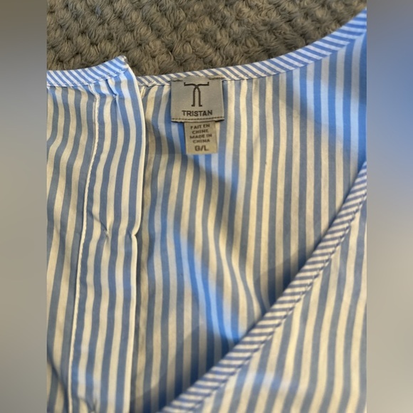 Tristan Blue and White Striped Tank Top - Picture 6 of 14